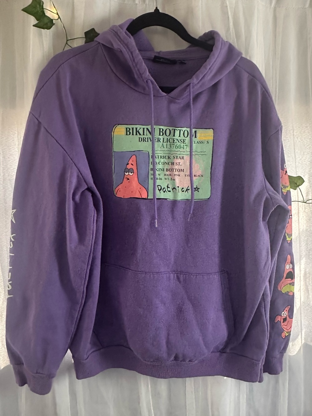Nickelodeon Purple SpongeBob Patrick Driver License Hoodie